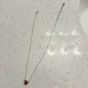 Alexis Russell raw peachy sunstone and 14k gold filled necklace